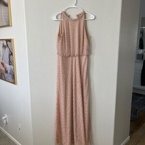 Adrianna Papell Beaded Gown - Champagne Pink - Worn Once